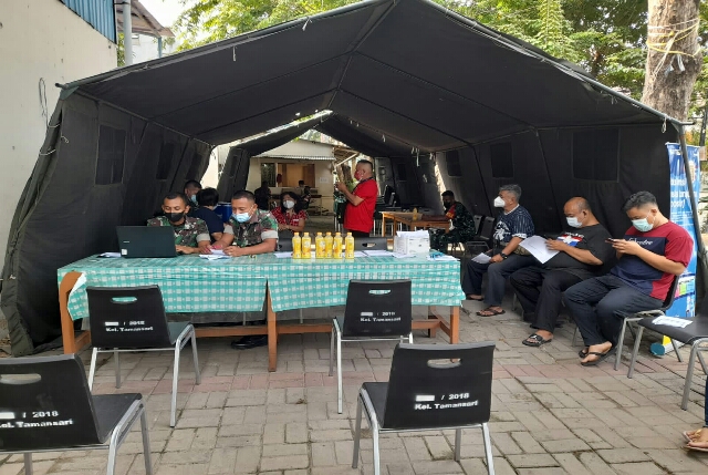Serbuan Vaksinasi Koramil 01/TS Kodim 0503/Jb Eksis Tiada Henti